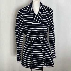 NWOT Gap Navy Striped Short Trench-Sz Med